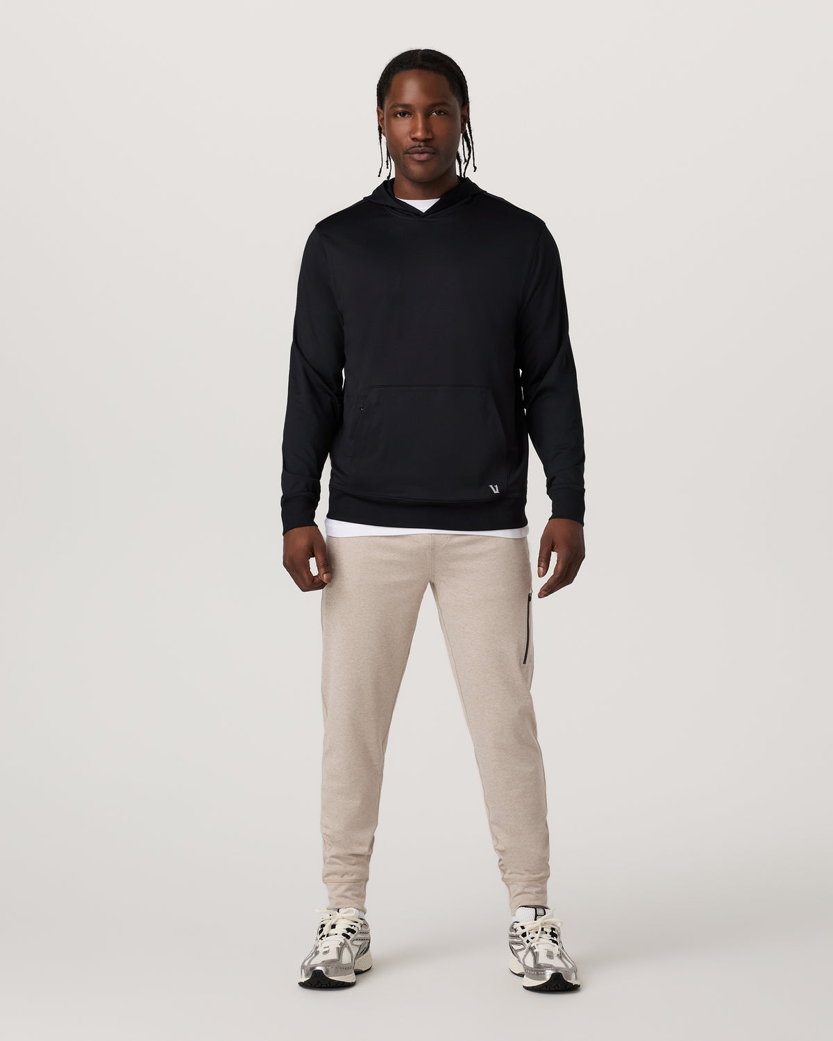 Men Vuori Sunday Hoodie 2.0 Men's Black Athletic Fit Hoodie