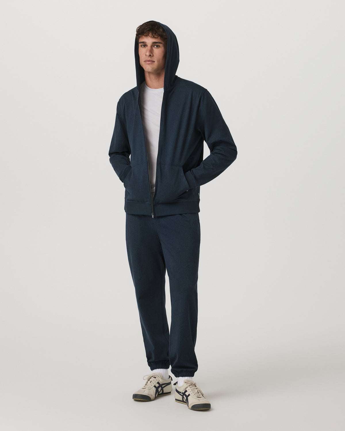 Men Vuori Coronado Full Zip Hoodie 2.0 Men's Midnight Heather Jacket