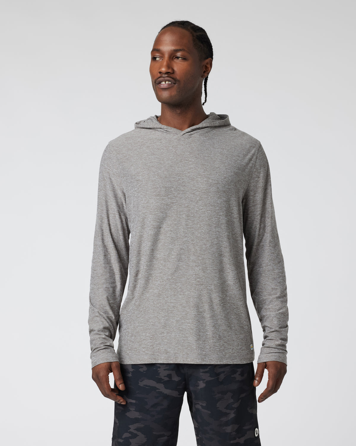 Men Vuori Strato Tech Hoodie Men's Heather Grey Workout Hoodie