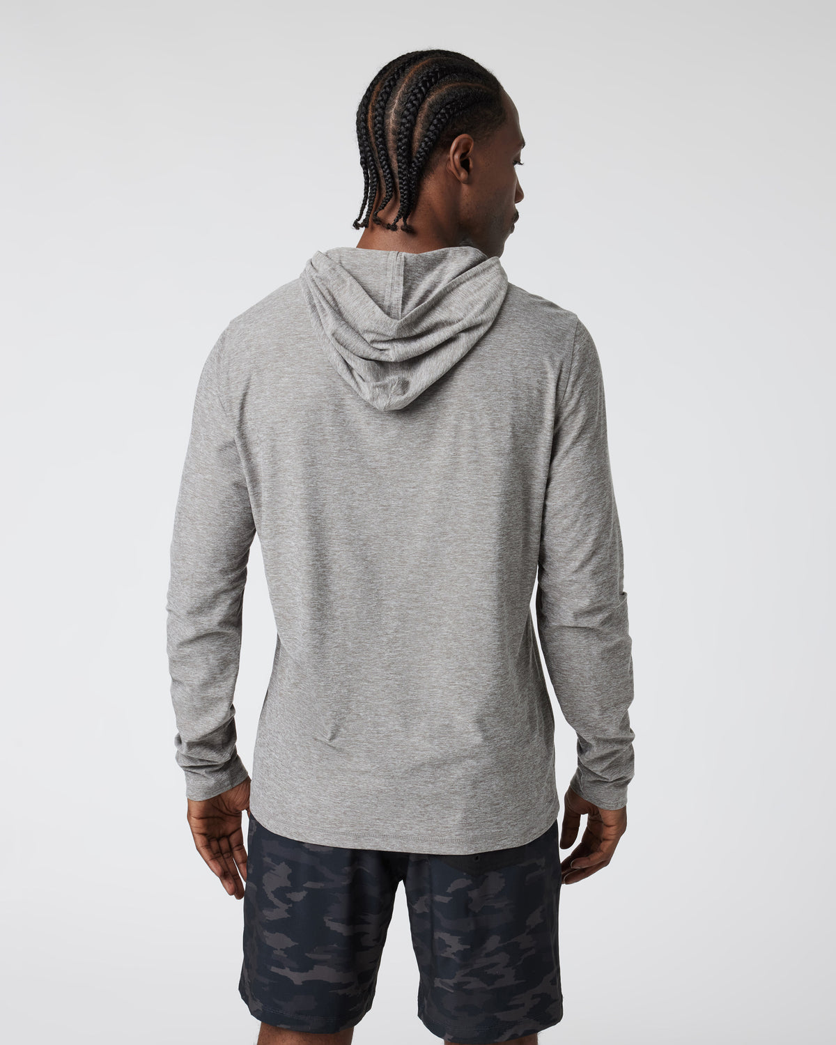 Men Vuori Strato Tech Hoodie Men's Heather Grey Workout Hoodie