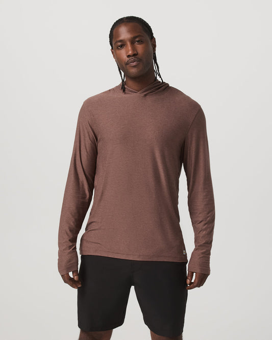 Men Vuori Strato Tech Hoodie Men's Sable Heather Hoodie