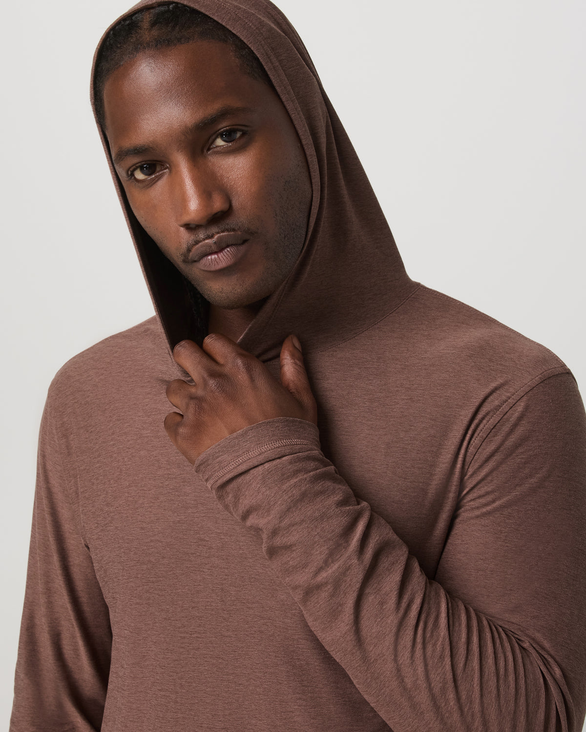 Men Vuori Strato Tech Hoodie Men's Sable Heather Hoodie