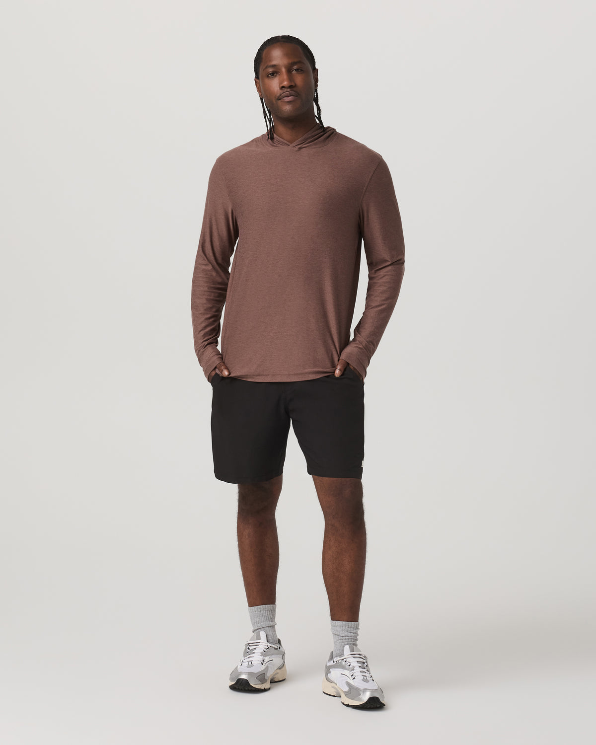 Men Vuori Strato Tech Hoodie Men's Sable Heather Hoodie