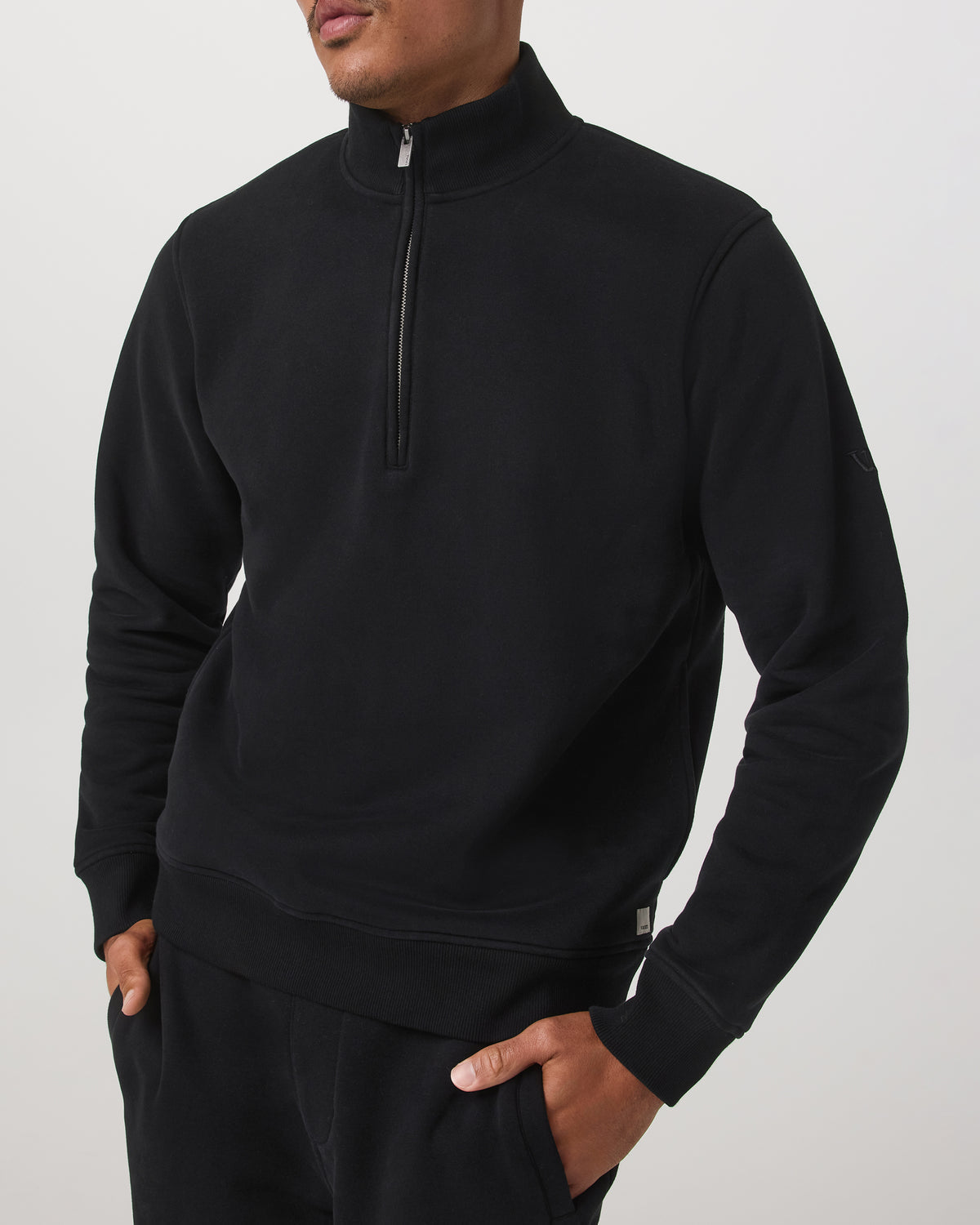 Men Vuori Seaside 1/2 Zip Classic Men's Black Pullover