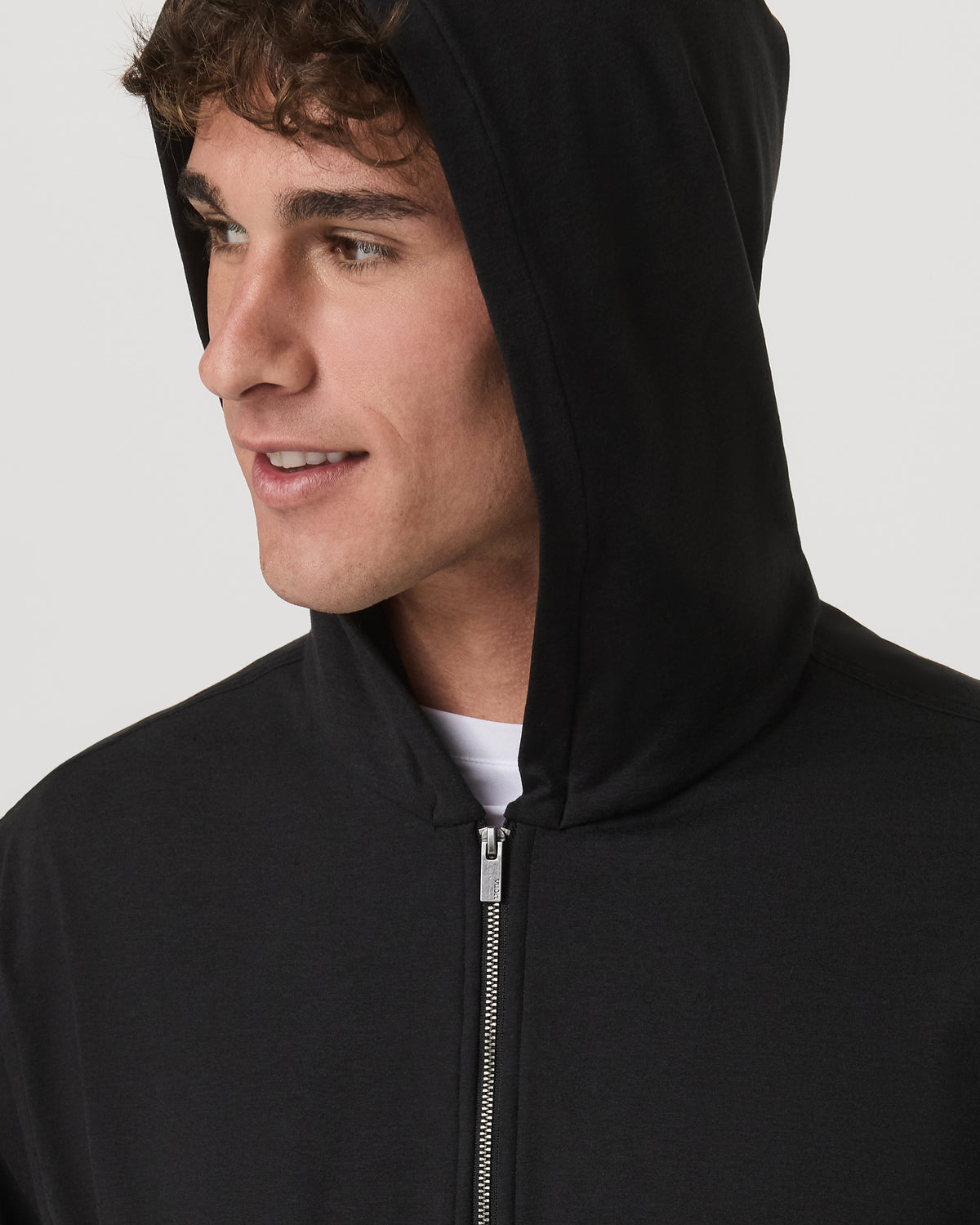 Men Vuori Coronado Full Zip Hoodie 2.0 Men's Black Heather Jacket