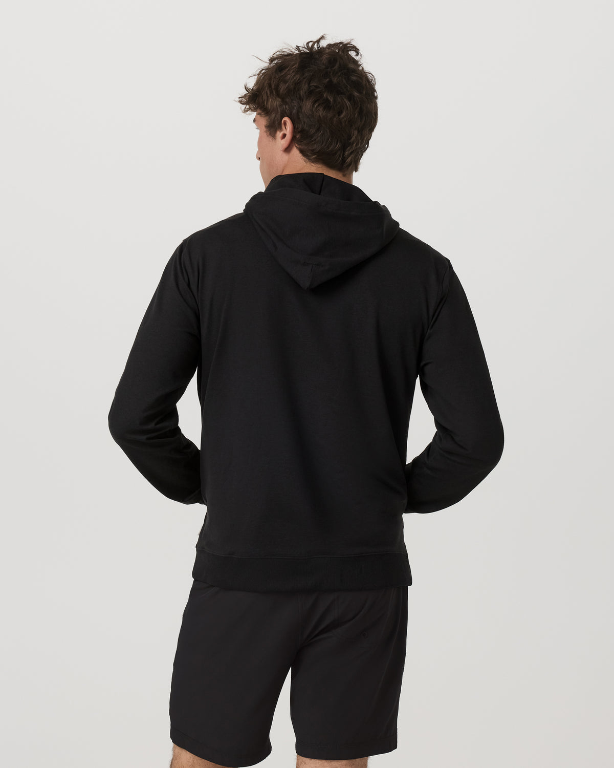 Men Vuori Coronado Full Zip Hoodie 2.0 Men's Black Heather Jacket