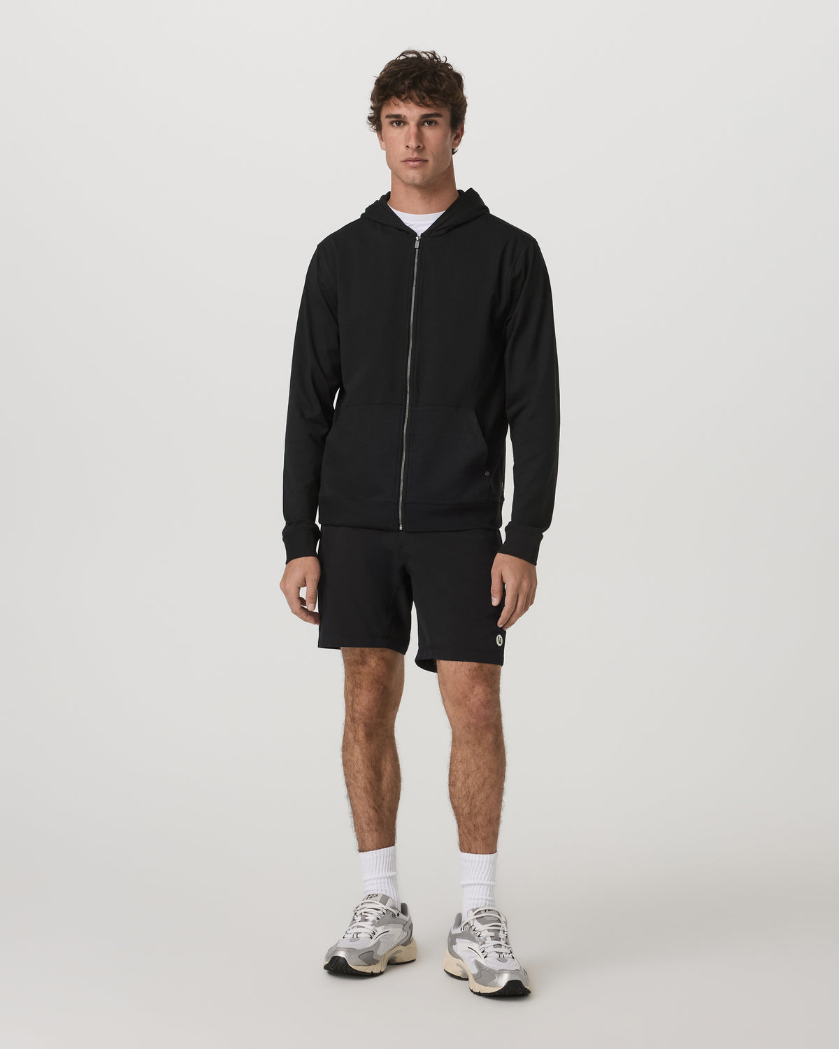 Men Vuori Coronado Full Zip Hoodie 2.0 Men's Black Heather Jacket