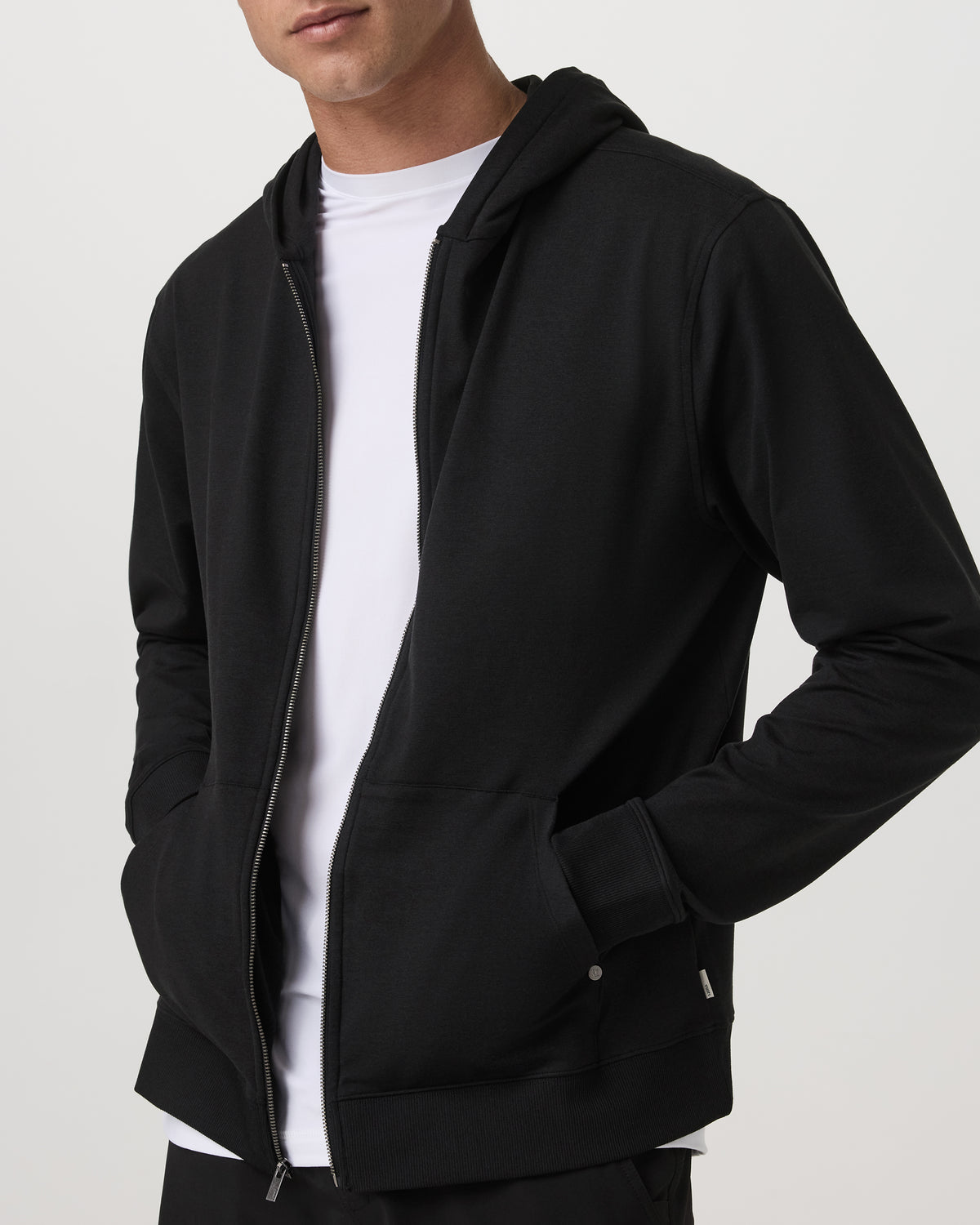 Men Vuori Coronado Full Zip Hoodie 2.0 Men's Black Heather Jacket