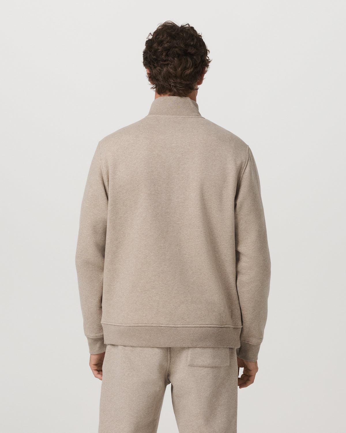 Men Vuori Seaside Half Zip Men's Acorn Heather Fleece Pullover