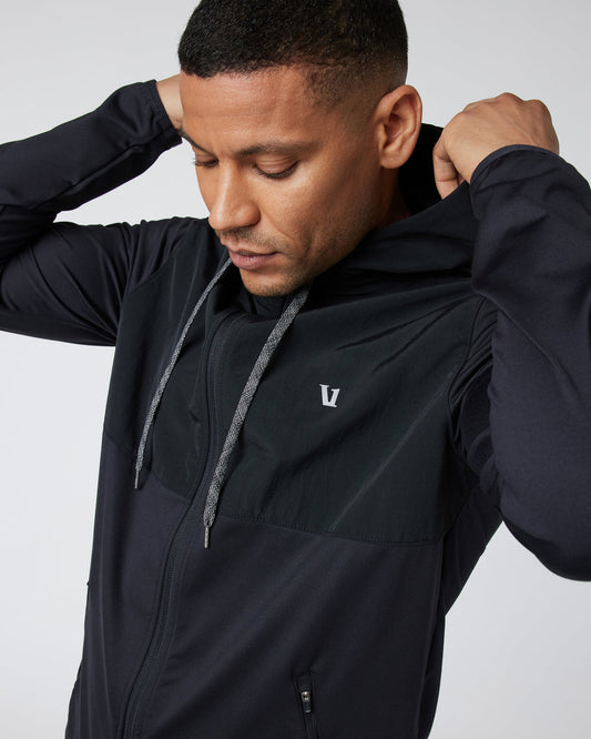 Men Vuori Sunday Element Jacket Men’s Black Running Jacket