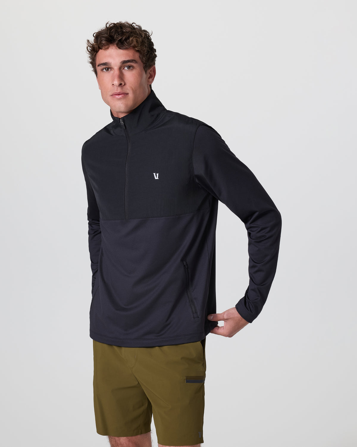 Men Vuori Sunday Element Half Zip Black