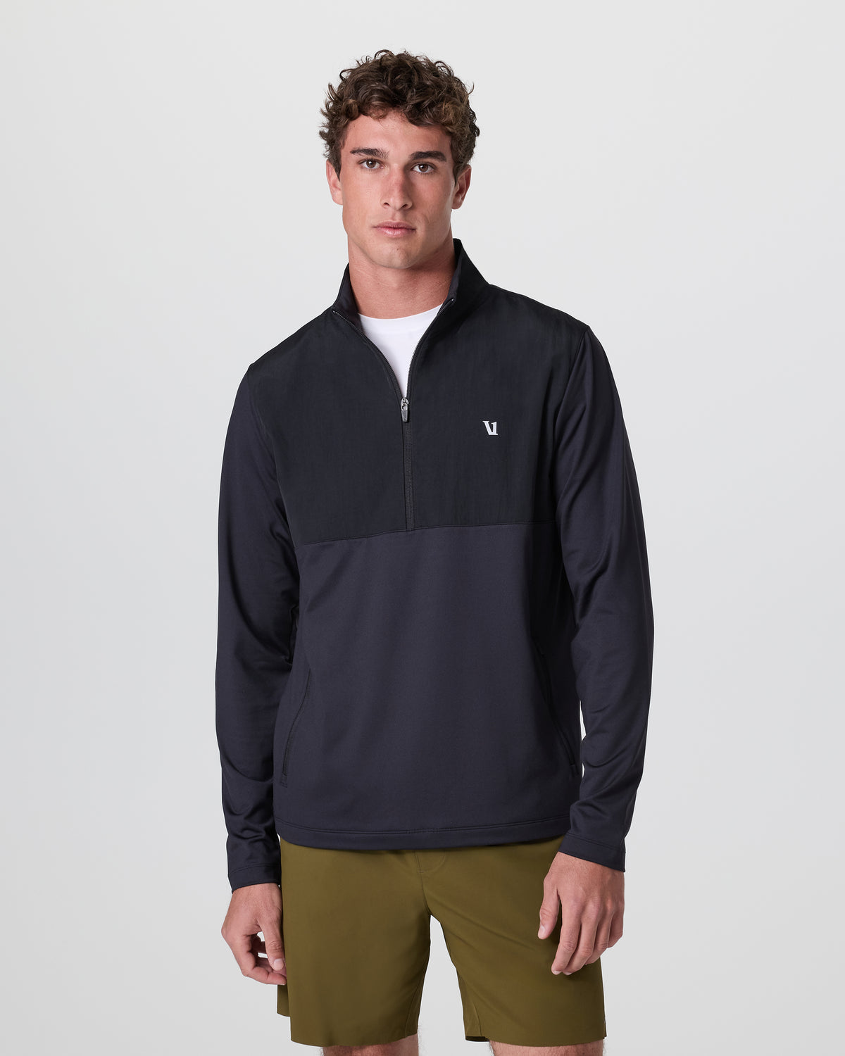 Men Vuori Sunday Element Half Zip Black