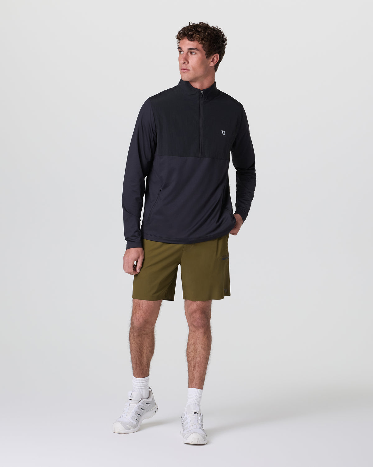 Men Vuori Sunday Element Half Zip Black