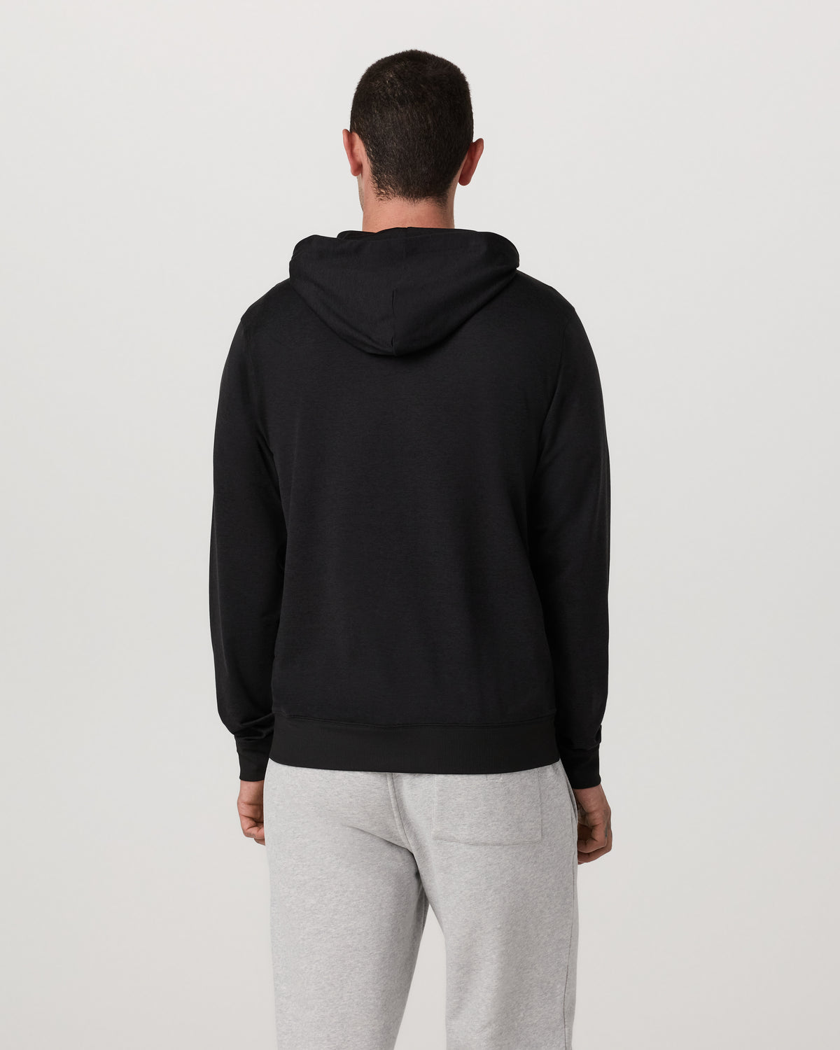 Men Vuori Ponto Full Zip Hoodie Men's Black Heather Hoodie