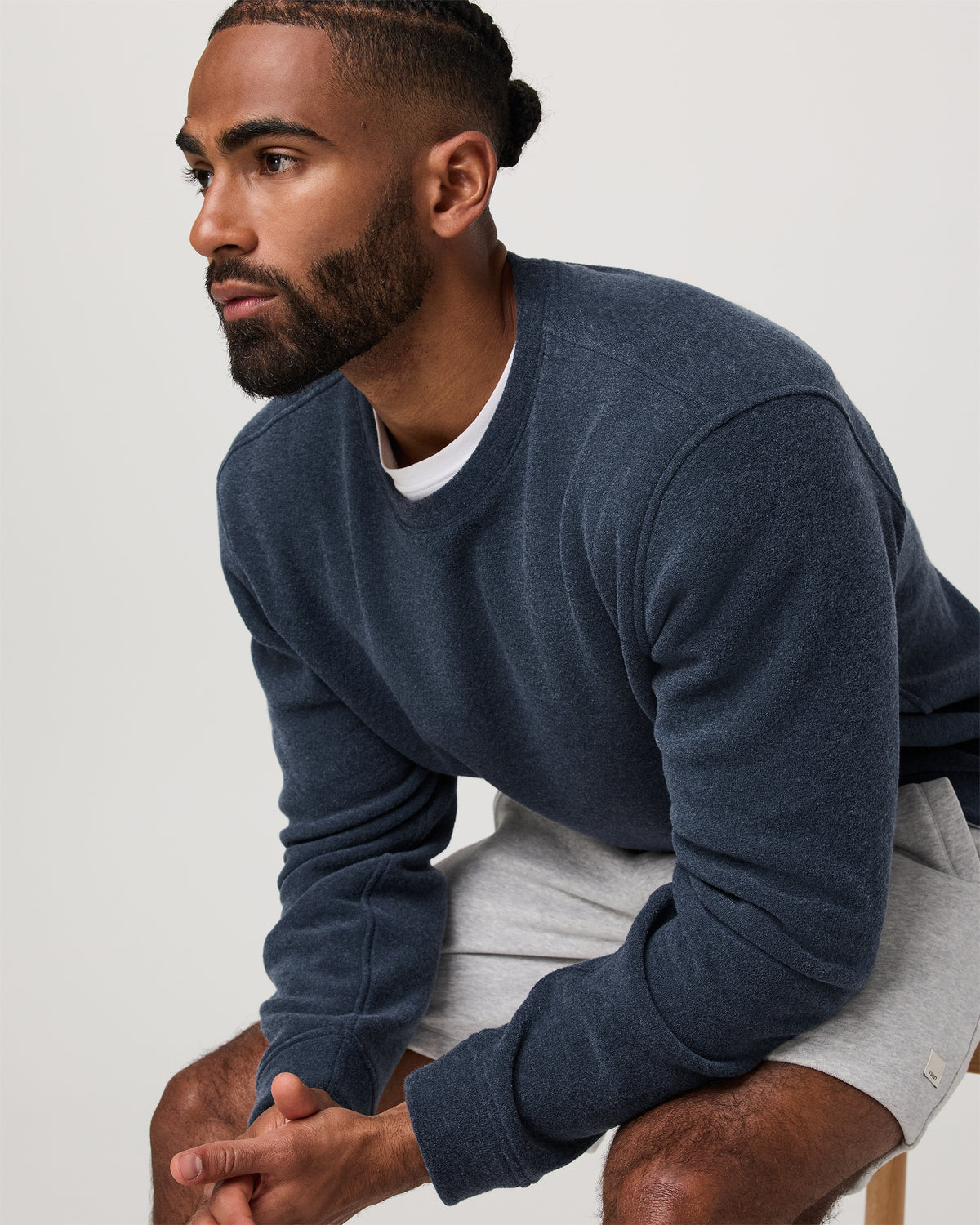 Men Vuori Beach Fleece Crew Men's Ink Heather Crewneck