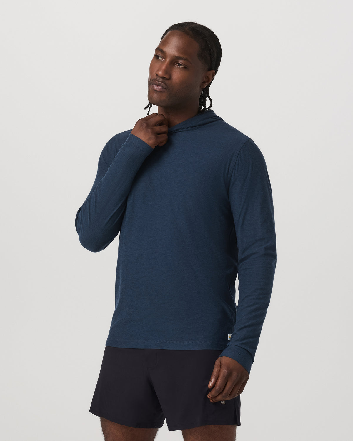 Men Vuori Strato Tech Hoodie Men's Navy Workout Hoodie