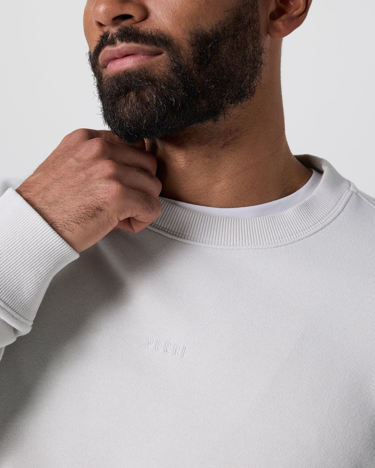 Men Vuori Cypress Logo Crew Salt
