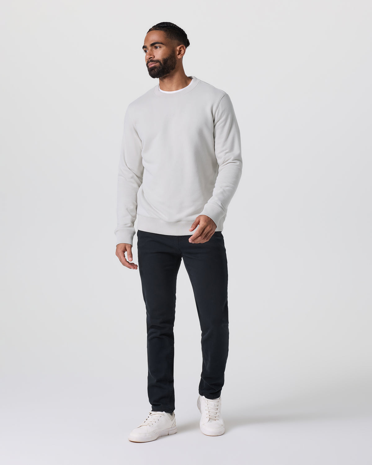 Men Vuori Cypress Logo Crew Salt