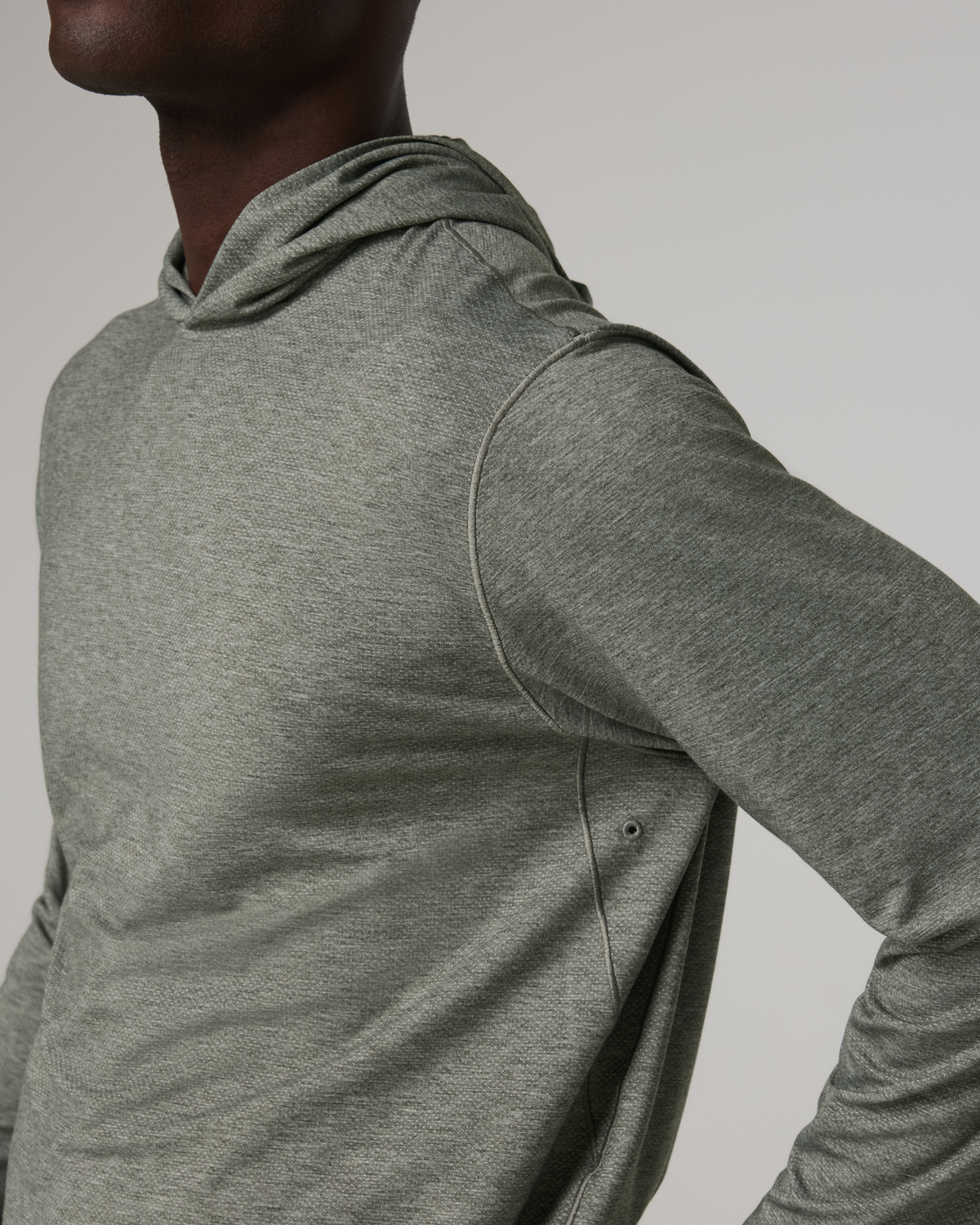 Men Vuori Long Sleeve Everyday Fitness Hoodie River Rock Heather