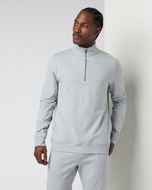 Men Vuori Coronado Half Zip Men's Light Grey Sweatshirt