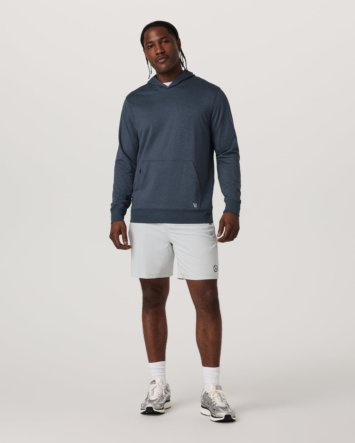 Men Vuori Sunday Hoodie 2.0 Men's Azure Heather Athletic Hoodie