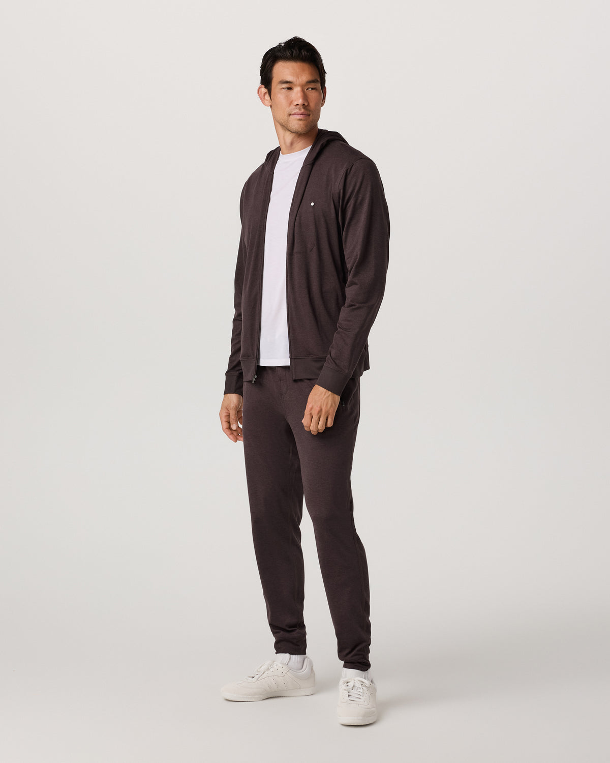 Men Vuori Ponto Full Zip Hoodie Men's Sangria Heather Hoodie