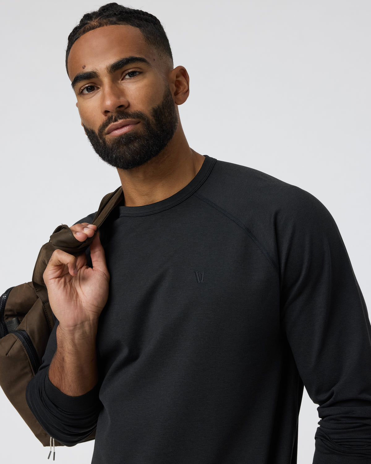 Men Vuori Coronado Crew Black Heather