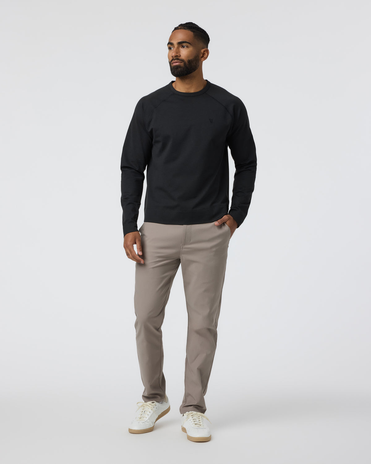 Men Vuori Coronado Crew Black Heather