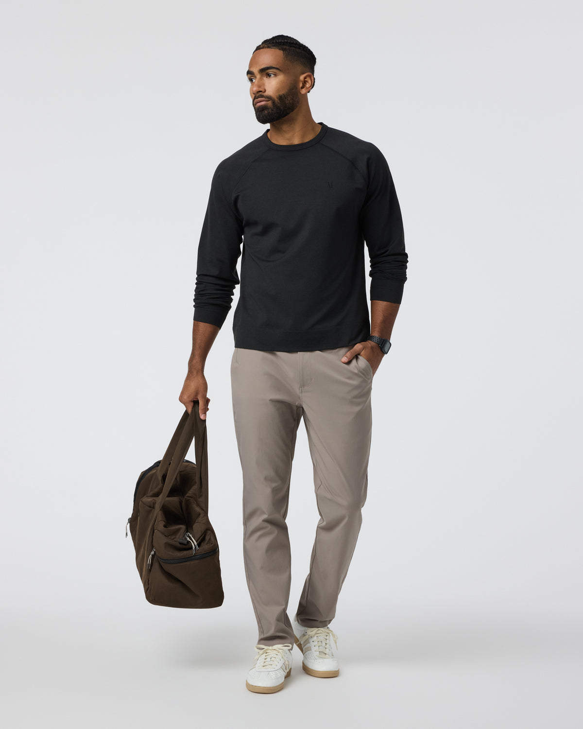 Men Vuori Coronado Crew Black Heather