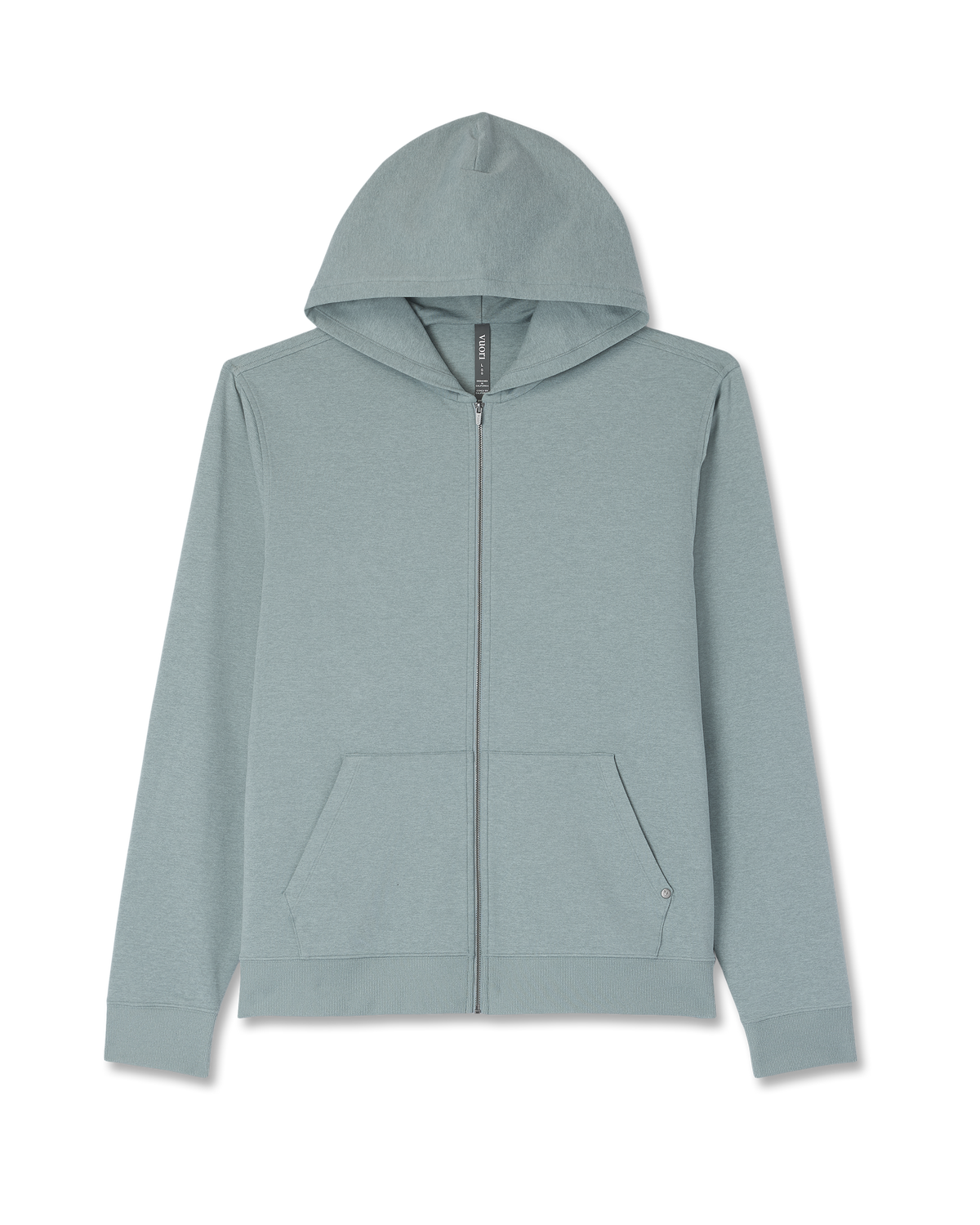 Men Vuori Coronado Full Zip Hoodie 2.0 Misty Blue Heather Jacket