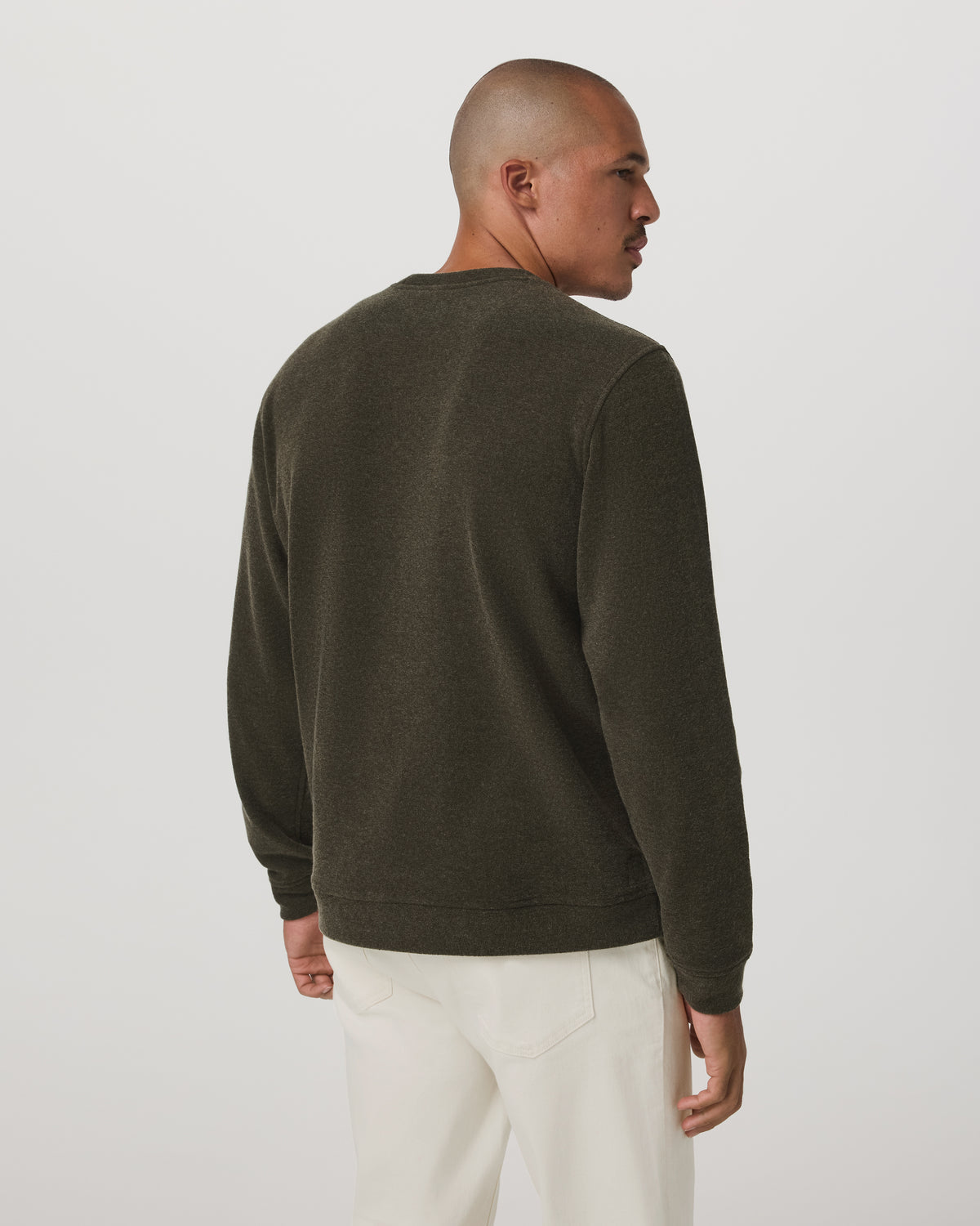 Men Vuori Beach Fleece Crew Men's Dark Oregano Heather Sweatshirt