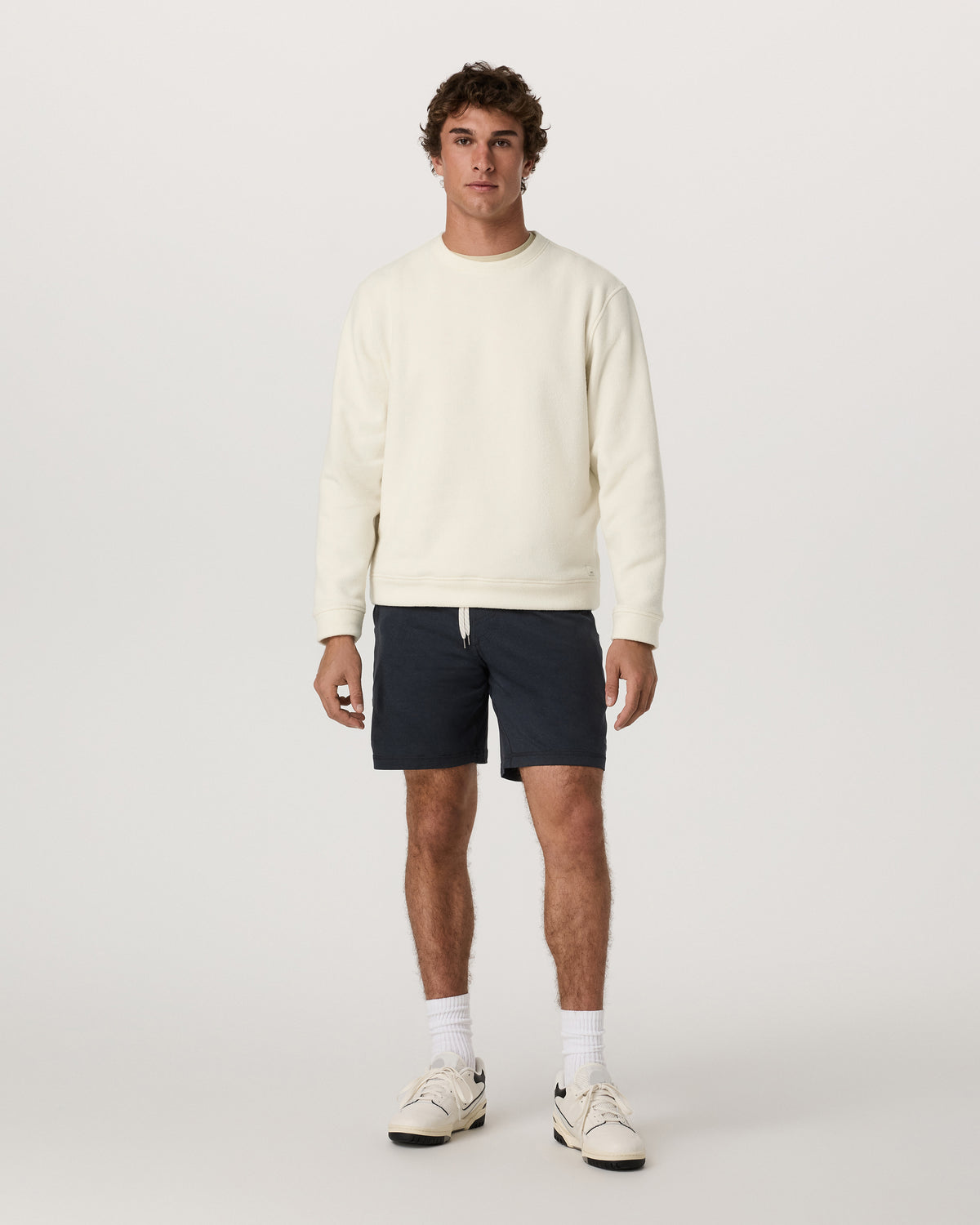 Men Vuori Beach Fleece Crew Men's Bone Heather Crewneck