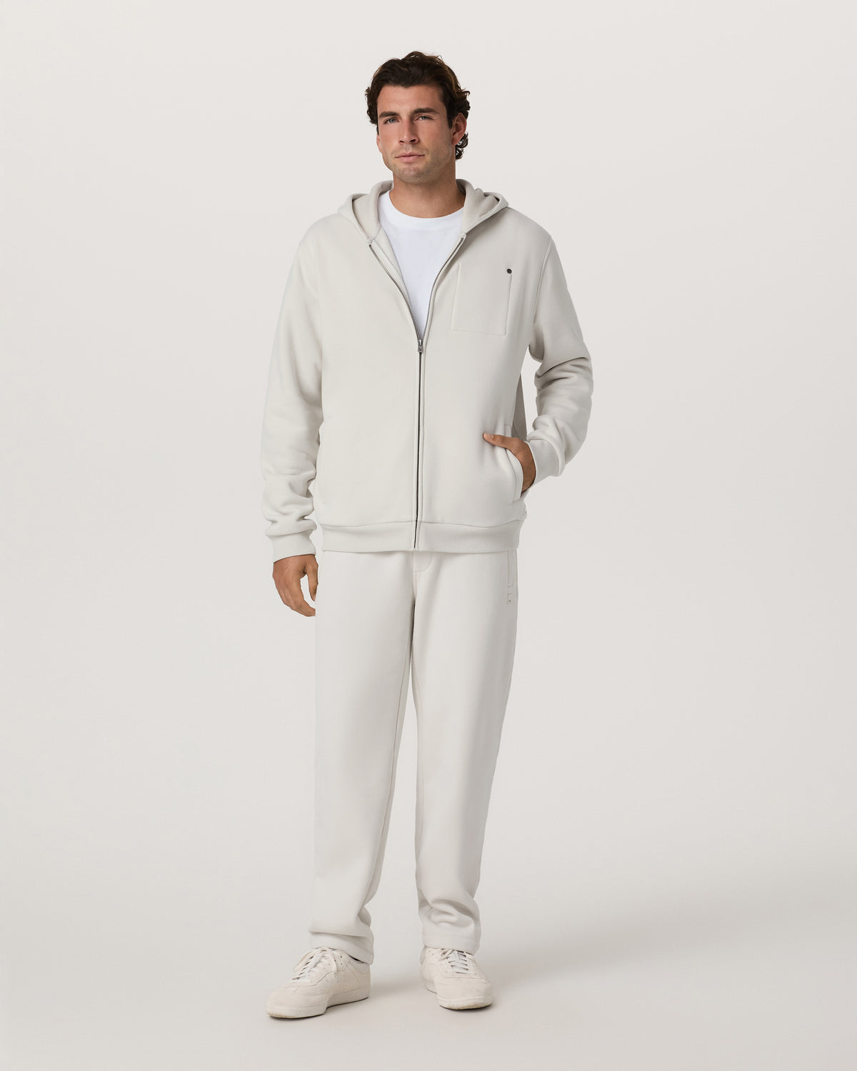 Men Vuori Seaside Full Zip 2.0 Men's Salt Full Zip Hoodie