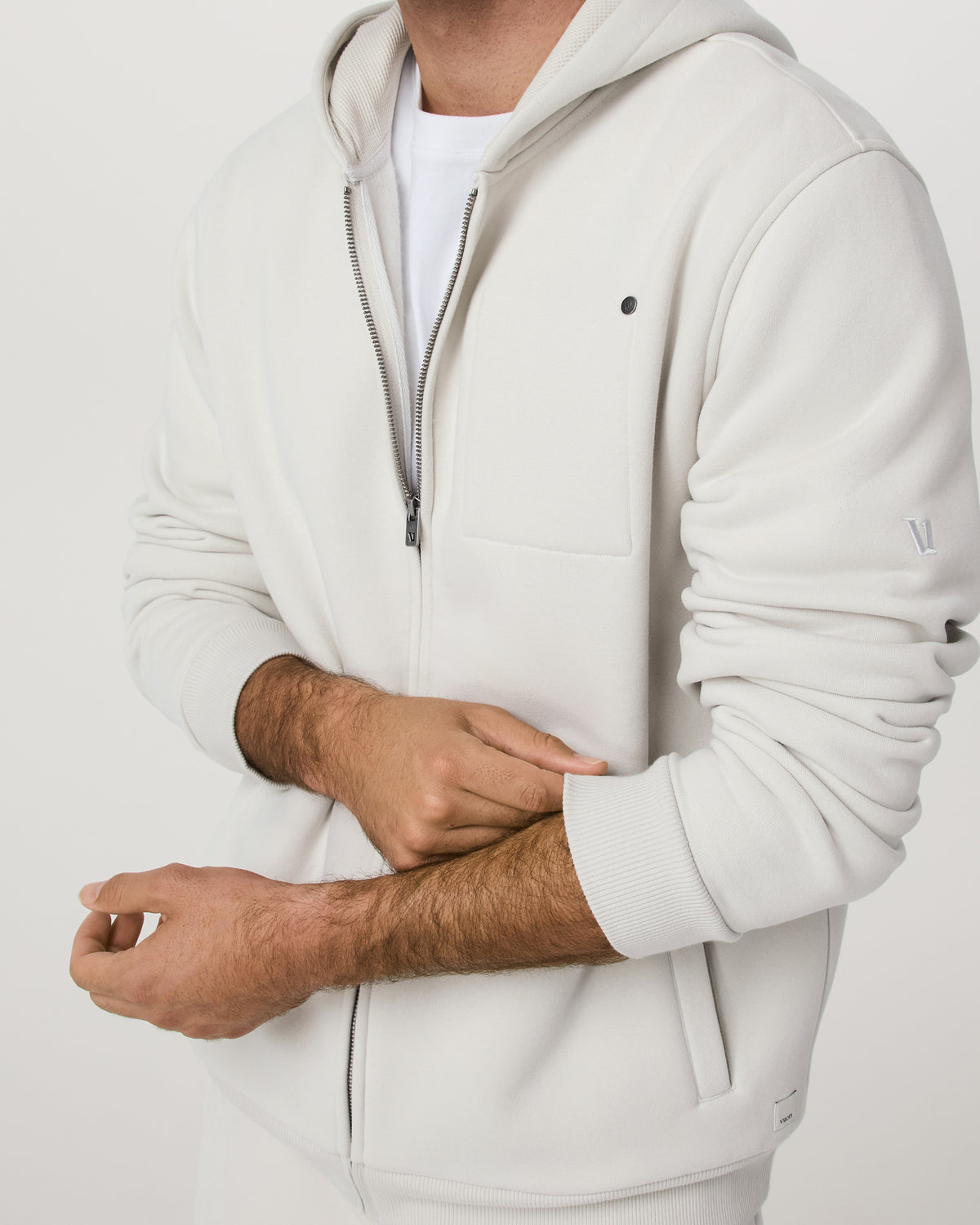 Men Vuori Seaside Full Zip 2.0 Men's Salt Full Zip Hoodie