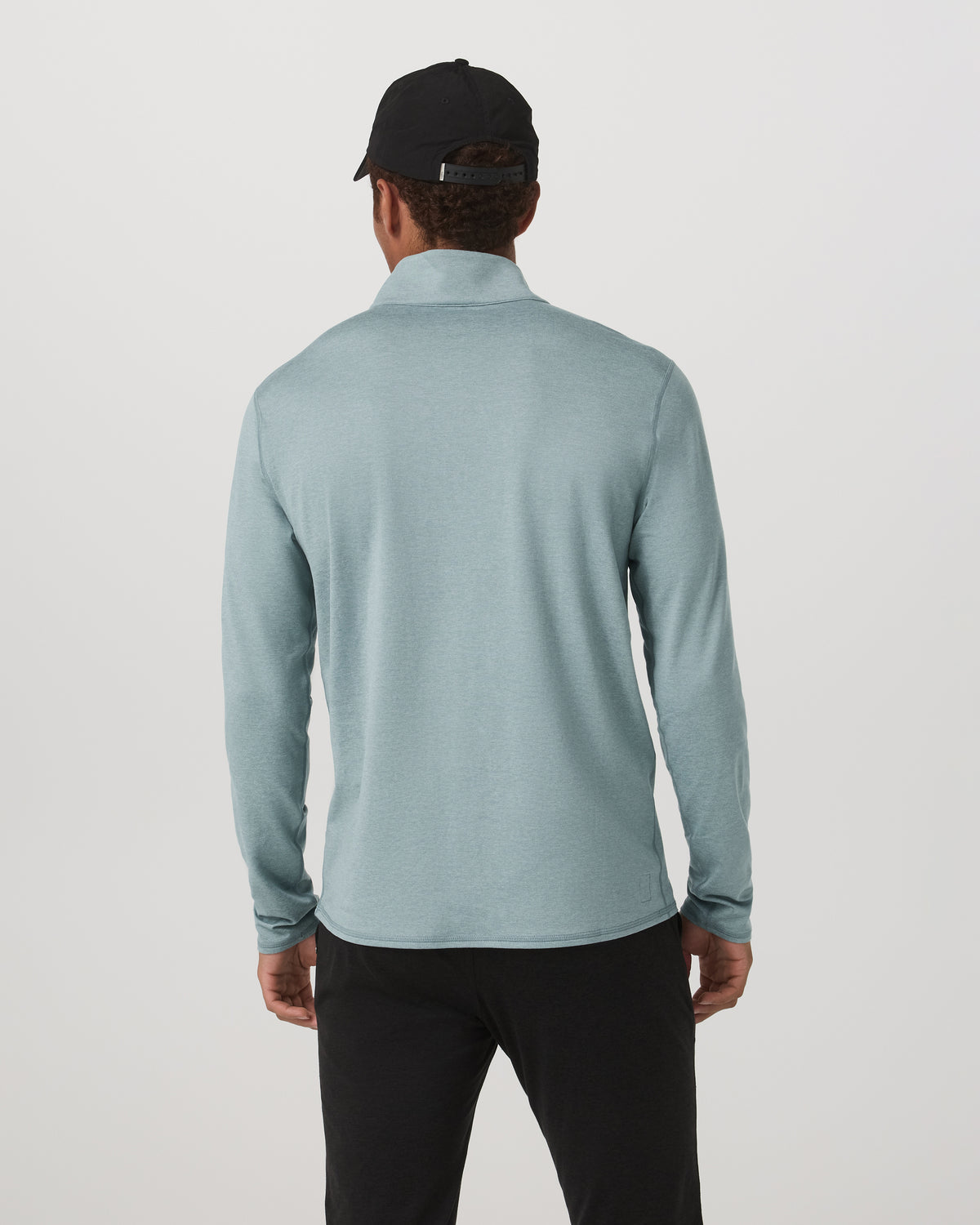 Men Vuori Ponto Half Zip Mock Neck Men's Misty Blue Heather Layer