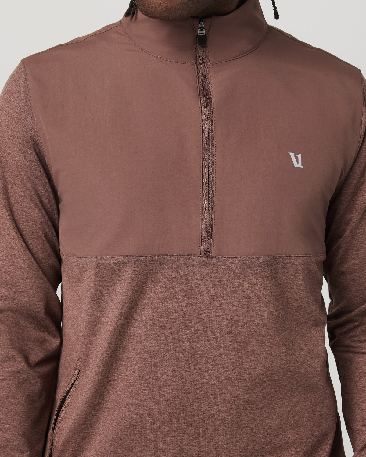 Men Vuori Sunday Element Half Zip Men's Sable Heather Layer