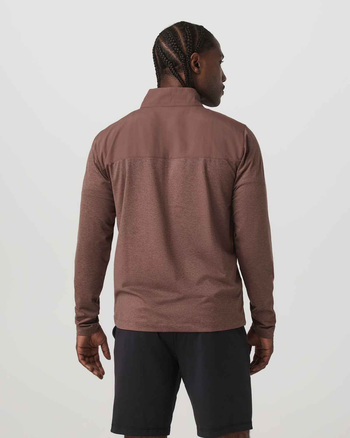 Men Vuori Sunday Element Half Zip Men's Sable Heather Layer