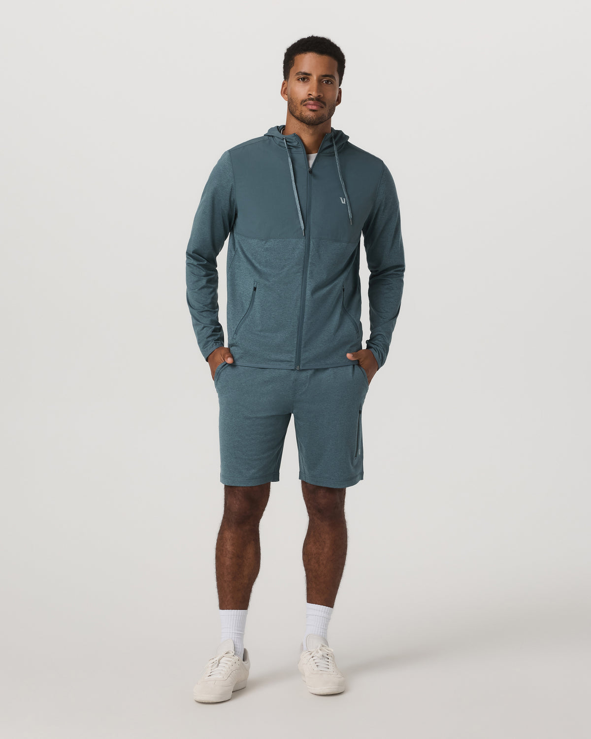 Men Vuori Sunday Element Jacket Men's Blue Sea Heather Jacket