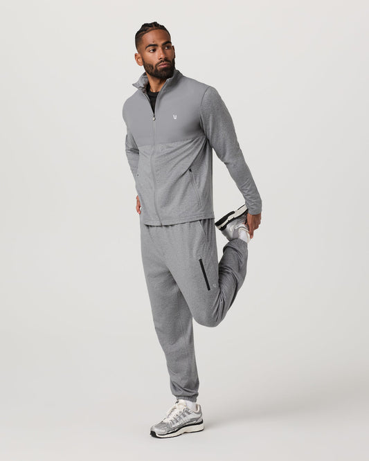 Men Vuori Sunday Element Track Jacket Men's Grey Heather