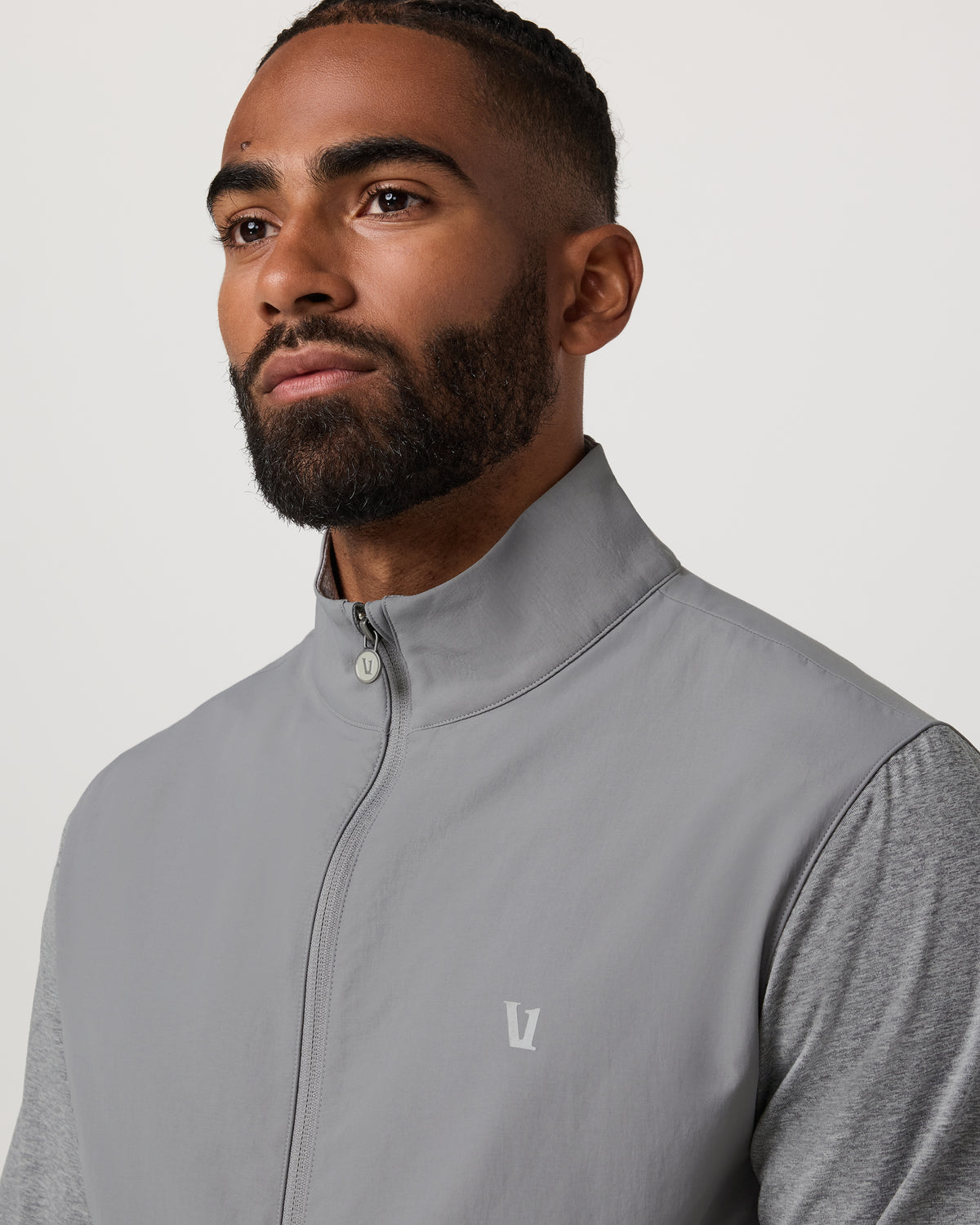 Men Vuori Sunday Element Track Jacket Men's Grey Heather