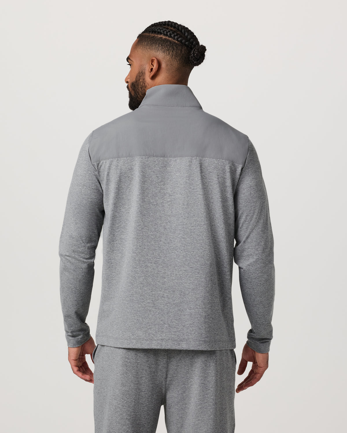 Men Vuori Sunday Element Track Jacket Men's Grey Heather