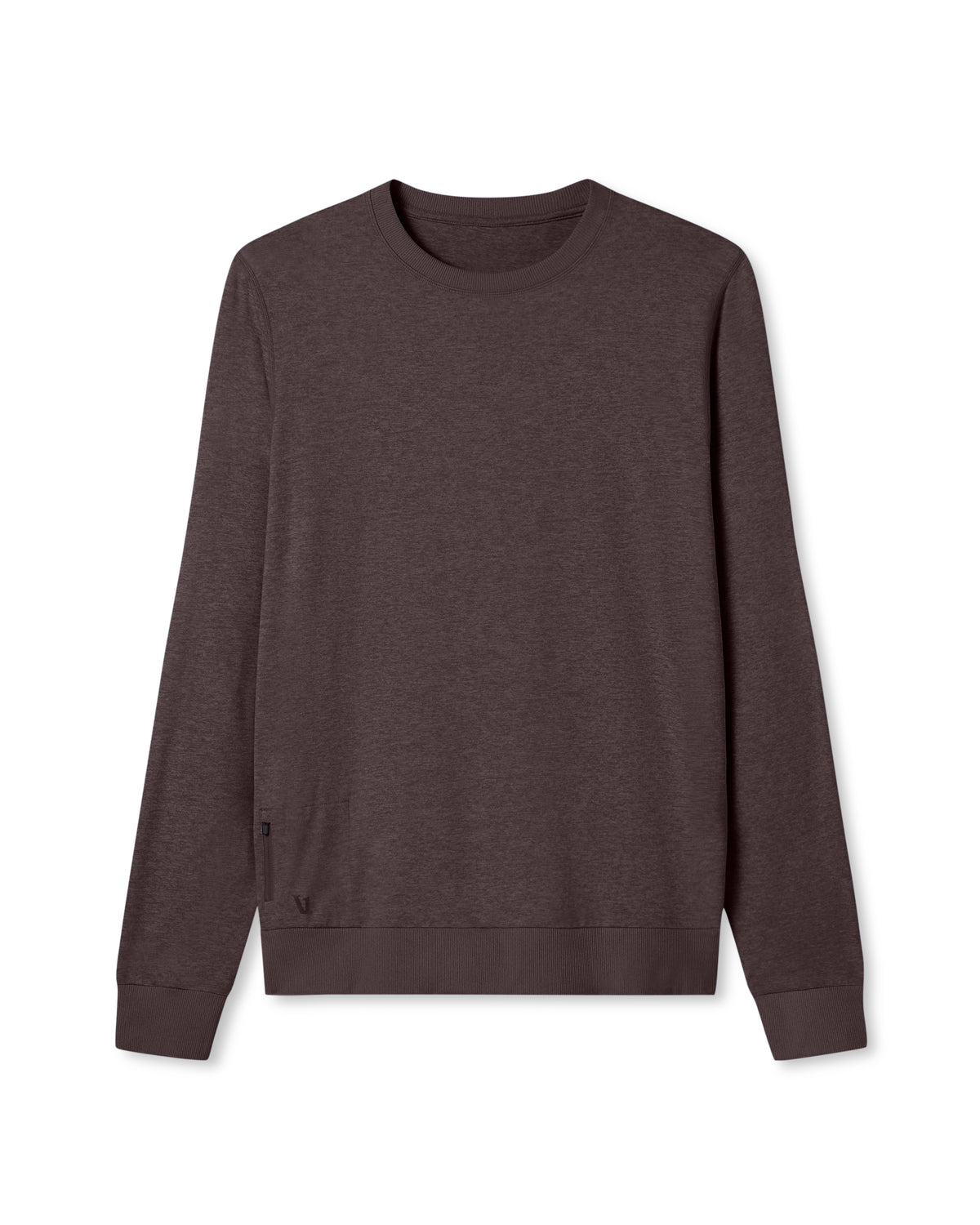 Men Vuori Ponto Performance Crew Men's Sangria Heather Crew Neck
