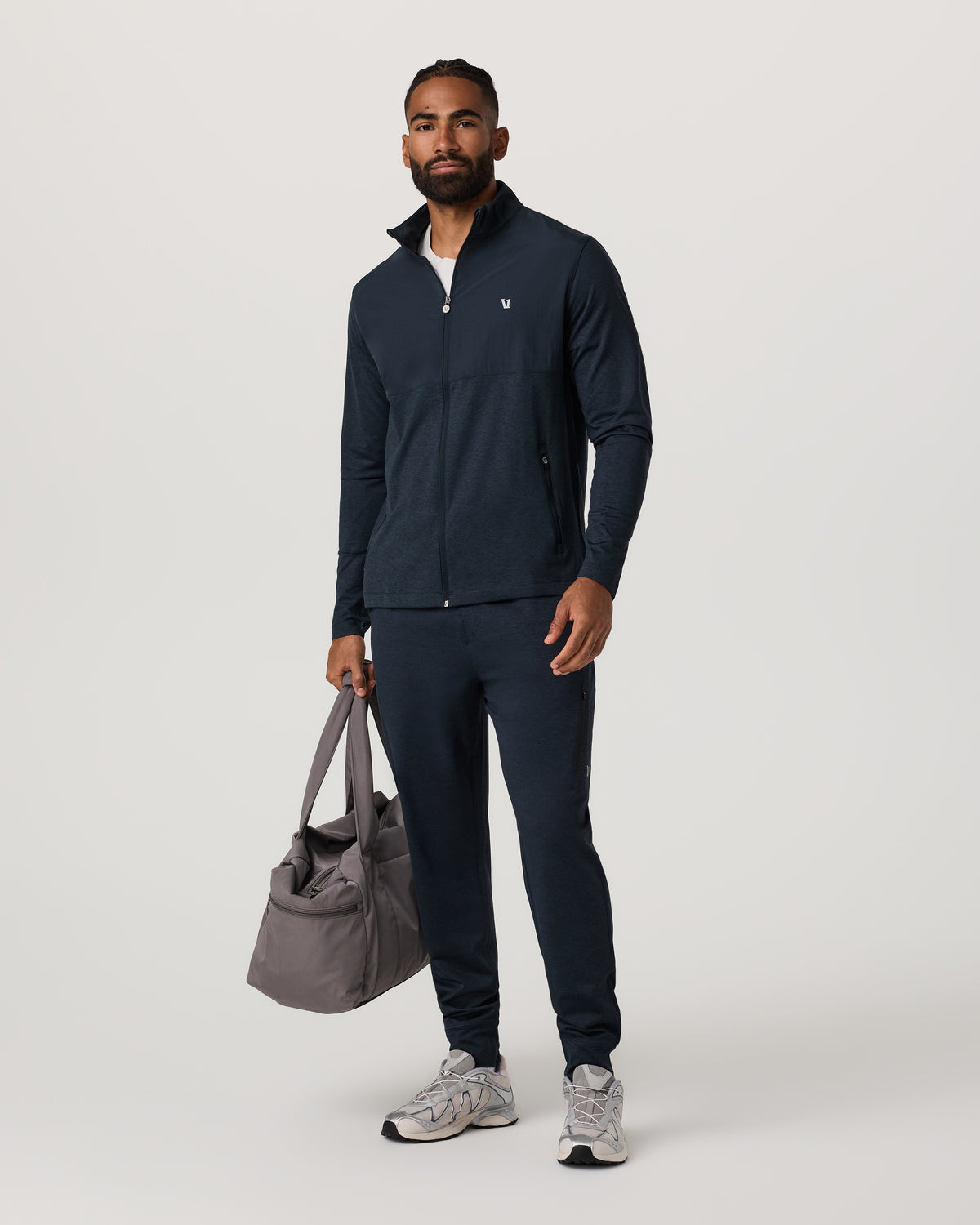 Men Vuori Sunday Element Track Jacket Men's Ink Heather Jacket