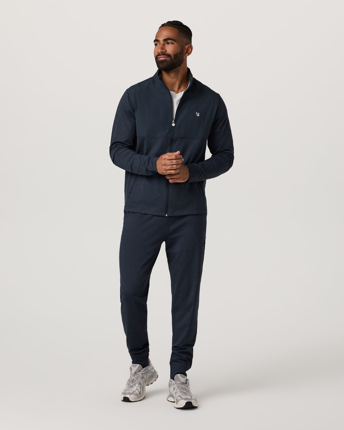 Men Vuori Sunday Element Track Jacket Men's Ink Heather Jacket