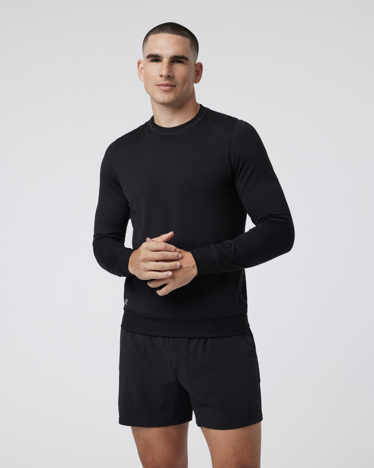 Men Vuori Ponto Performance Crew Men's Black Pullover