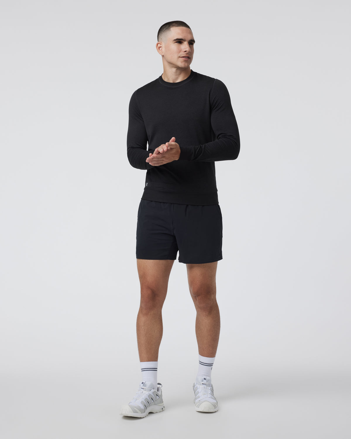 Men Vuori Ponto Performance Crew Men's Black Pullover