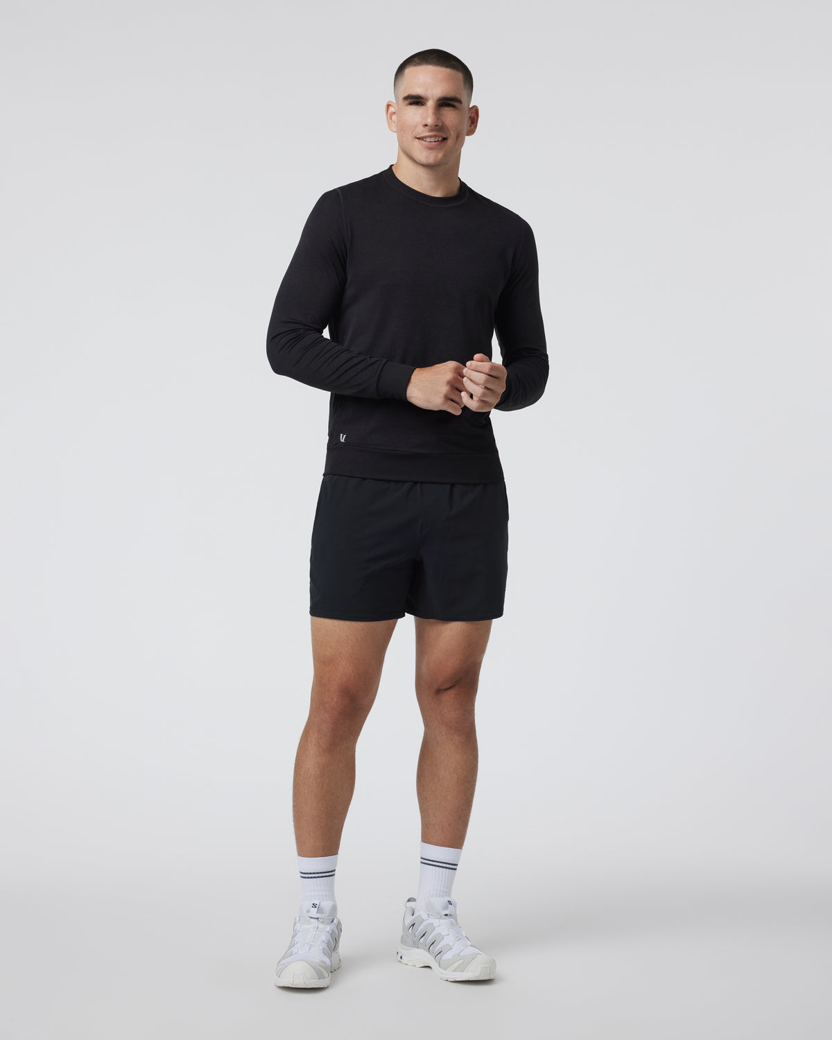 Men Vuori Ponto Performance Crew Men's Black Pullover