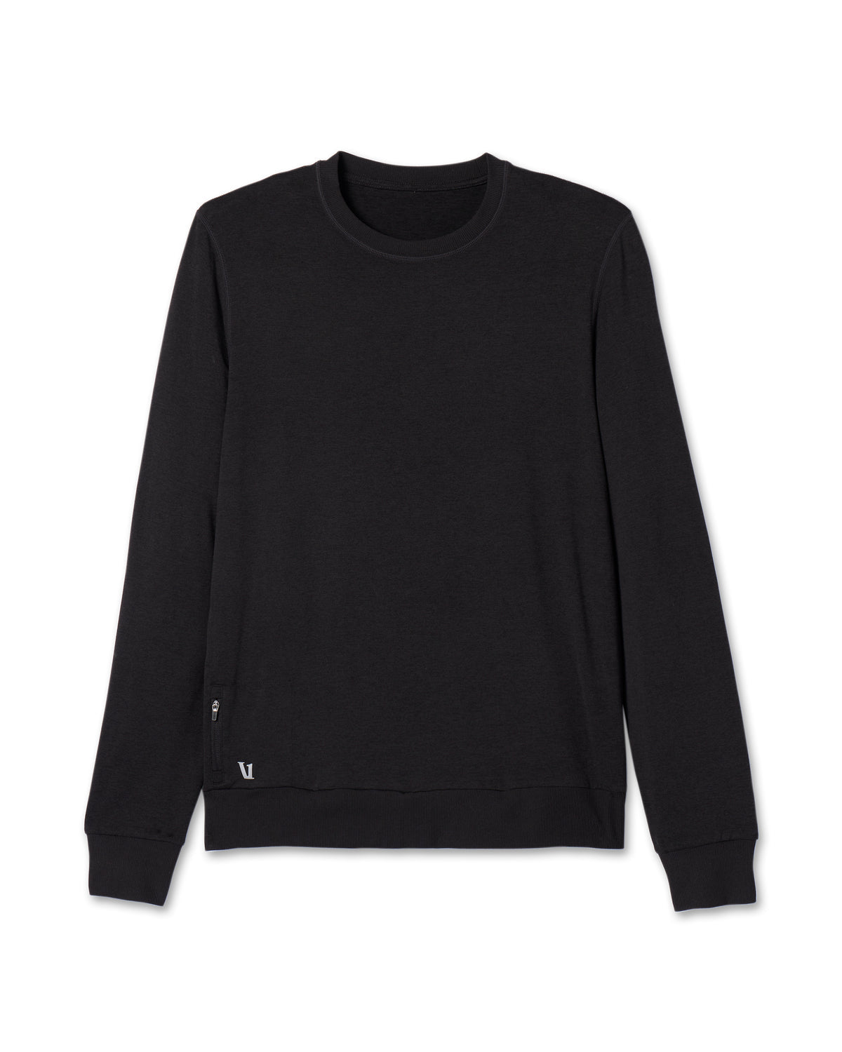 Men Vuori Ponto Performance Crew Men's Black Pullover