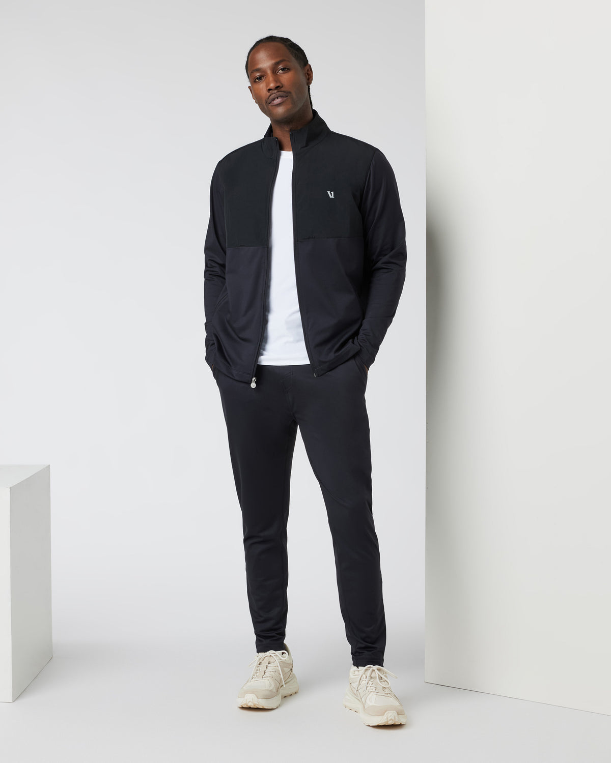 Men Vuori Sunday Element Track Jacket Men's Black Jacket
