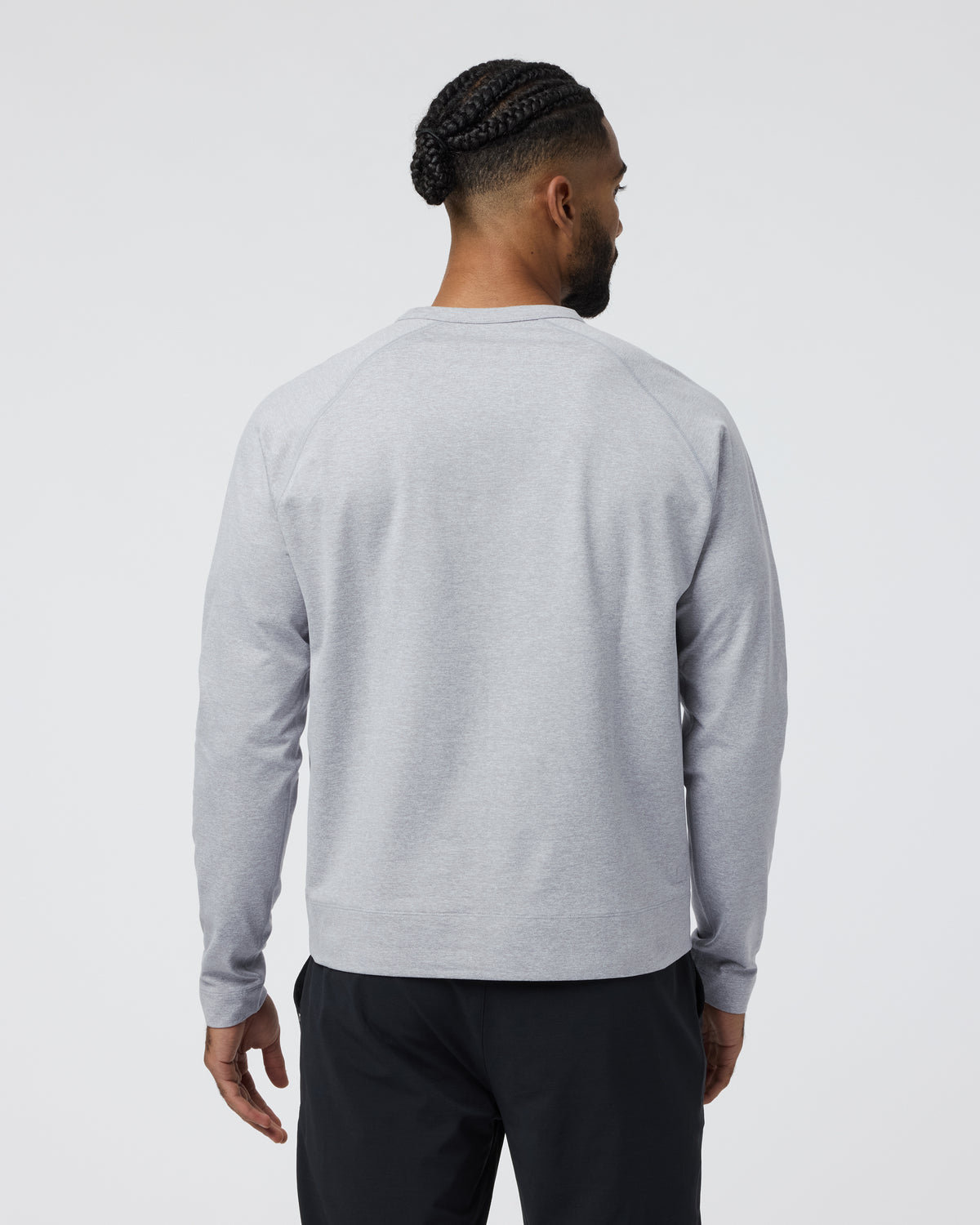 Men Vuori Coronado Crew Light Heather Grey